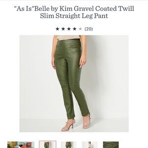 Kim Gravel Belle Coated Twill Slim Str8 Leg Pants